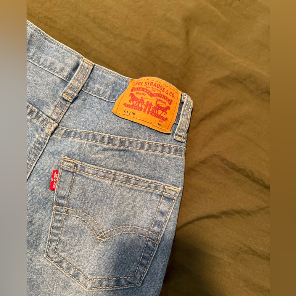 Levi’s 511 Boys Slim Fit Shorts Size 4 – Classic Denim Casual Summer - Picture 4 of 8